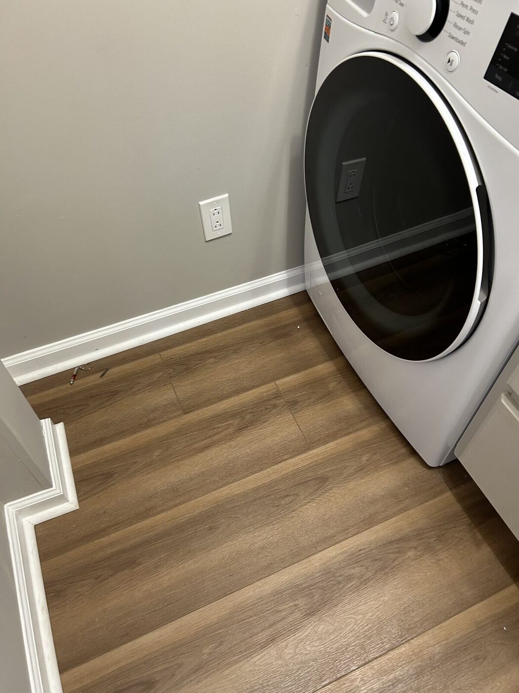 Completed floor replacement following a residential water loss
